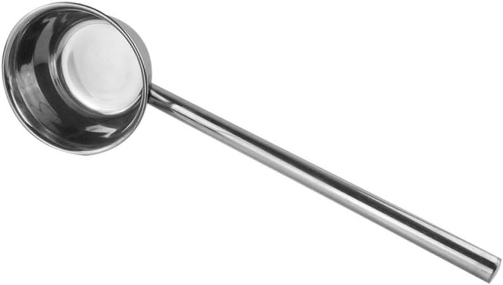 Stainless Steel Water Scoop Ladle with Long Handle, Medium Size Household Kitchen Soup Spoon for Cooking and Serving, Multipurpose Sturdy Water Dipper