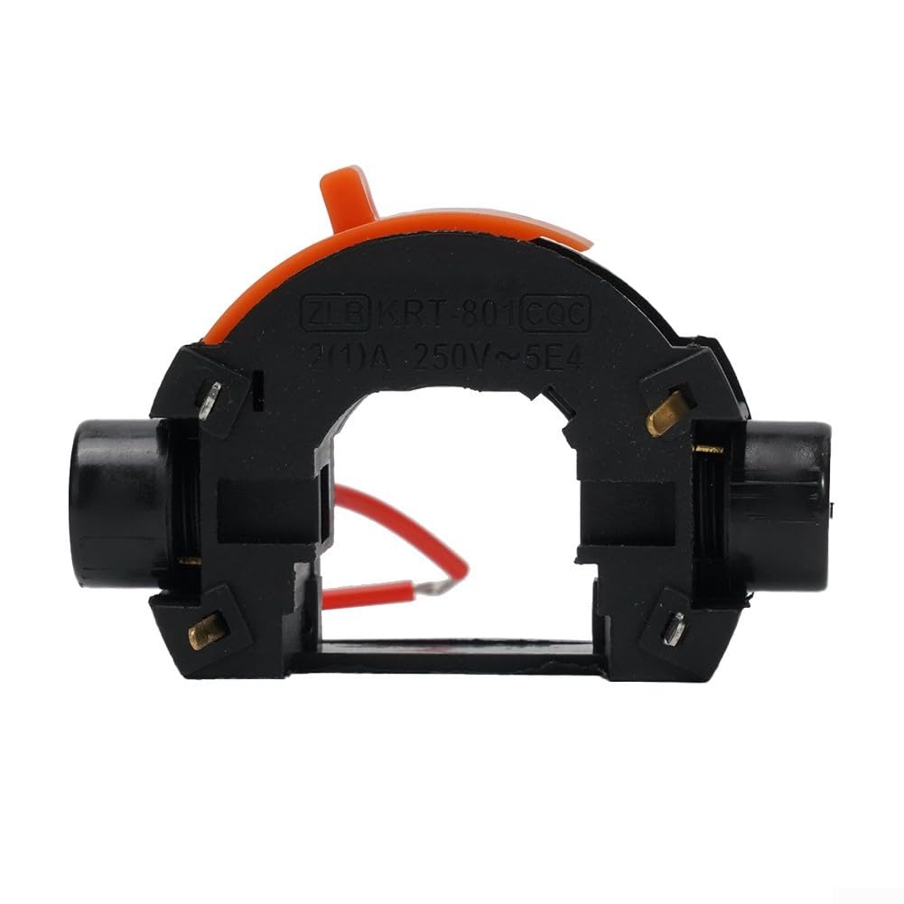 Interruttore di accensione e spegnimento a velocità variabile con regolatore di velocità a 5 fasi per potenza rotativa 220 V, costruzione in plastica, ricambio per smerigliatrice elettrica e multi