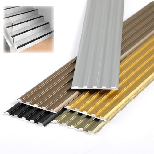 Protector de borde de escalera para evitar tropiezos y roturas en lamas de vinilo