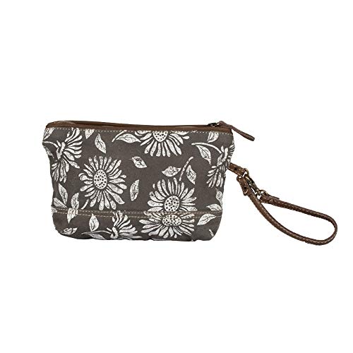 Myra Bag Sunflower Pouch Upcycled Wristlet Bag S-1286 - Thumbnail 2