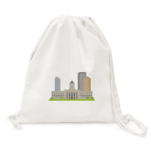 Sacs de voyage avec cordon de serrage en toile imprimé Landmark