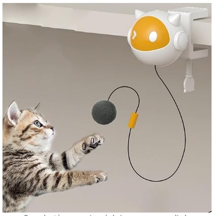 Genérico Juguete Interactivo para Gatos |Regalo para Amiga con Gatos| Juguete Gatos se Mueve Sola | Juguete para Gatos con Movimiento | Brinquedo Gato | Diversión Asegurada (Amarillo,Gris- Raton)