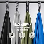 VENTURE 4TH - 4pcs Quick Dry Towels. Microfiber Travel Towels Ideal for Camping, Hiking, Backpacking, Gym. Lightweight & Fast Drying Travel Towels for Body. Compact & Easy to Pack - 4 Pack Medium - Image 3