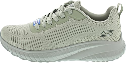Skechers Femme Bobs Squad Chaos Face Off Basket, Tricot D Ingénierie Sauge, 41 EU