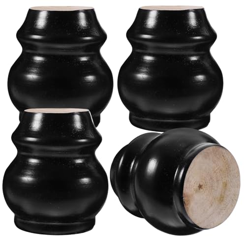 NUOBESTY Patas De Madera Maciza para Muebles Accesorios Certificados Patas Torneadas Robustas para Sofá y Mesa De Centro Uso Hogar 4 Unidades Color Nogal