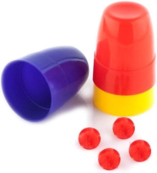 Miniatura 2 de SUMAG Tres tazas y bolas de plástico trucos de magia bolas que aparecendesaparecen de cerca Gimmick Comedia Kids Magic (grande - multicolor)