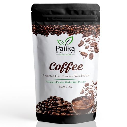 Palika Herbal Coffee Hair Removal Body Wax Powder, Full Body Painless Herbal Hair Remover Waxing Powder for Men and Women No Harmful Chemicals, No Irritation, No Skin Rashes - 100 gm