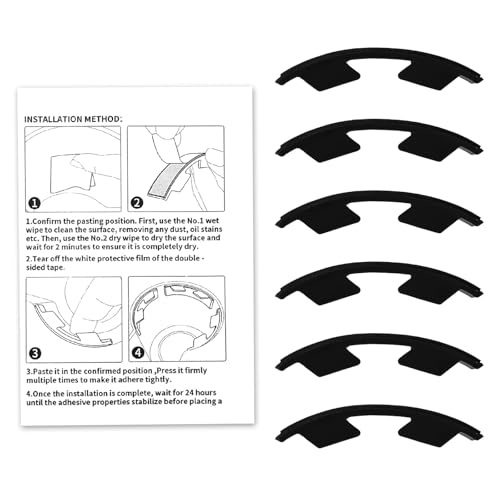 6 Piezas Limitador Portavasos Negro para Autos miniatura 3