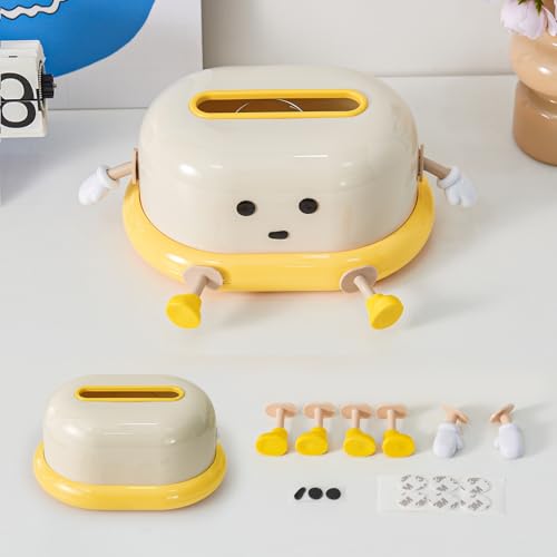 UFORU Cute Tissue Box Cover Rectangle, Funny Tissue Box Holder, Tissue Box Holder Decorative for Bathroom Vanity Countertop, Night Stands Bedroom Office Desk