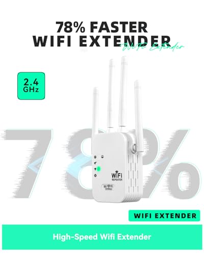 Image of 2026 WiFi Extender Signal Booster for Home, 9800sq.ft Wireless Internet Repeater, Long Range WiFi Booster and Signal Amplifier w /Ethernet Port, WiFi Router Extender Support 99% Devices, 1-Tap Setup