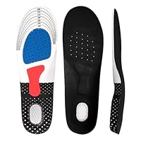 Men's Athletic Insoles for Football Boots, Gel Comfort Insert, Sports Insoles for Soccer, Rugby, & Cycling, Arch Support & Metatarsal Cushion, Shock-Absorbing, Breathable Design