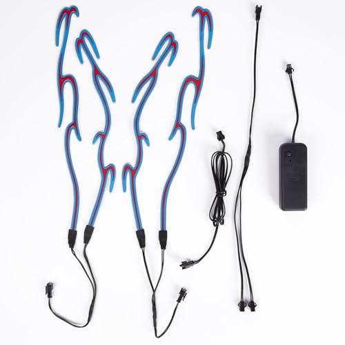 JIEPENG 2PCS Motorcycle Helmet Light Kit,Helmet Cycling LED Sticker Light Night Riding Signal Helmet Light 3 Mode Led Helmet Light Strip Accessories for Motorcycle, Bike Helmet