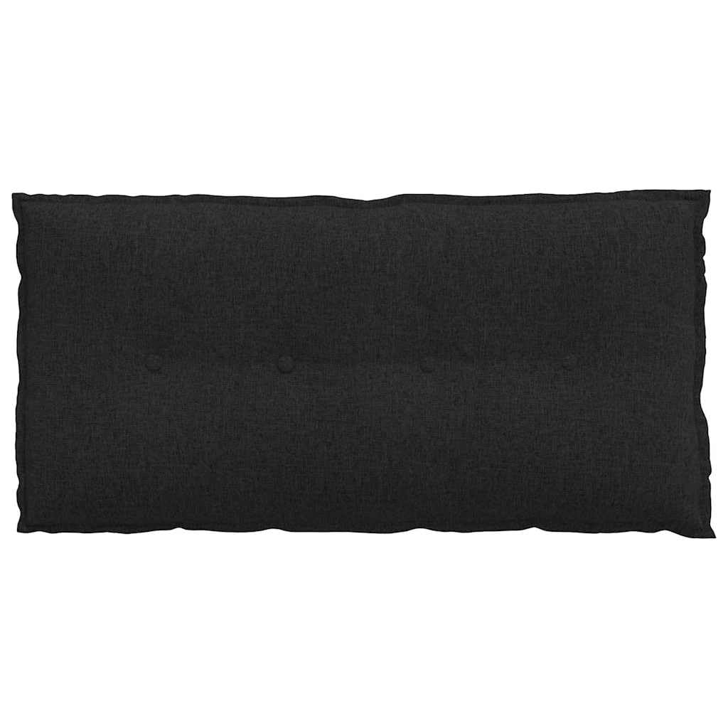 Cojín de respaldo negro 100 x 19 x 50 cm, funda de tela con cremallera, moderno cojín de apoyo para la espalda para cama, sofá, silla de oficina y salón