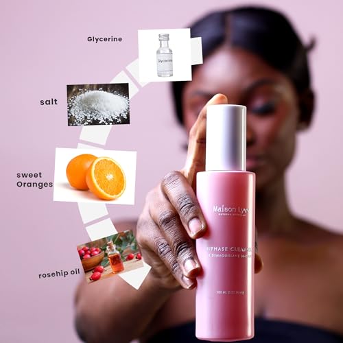 Biphase Cleanser, 4-in-1 Oil & Water Make-up Removing Hydrating Face Wash, Gentle Double Cleansing Natural Formula for All Skin Types, 3.38 fl oz - Image 2