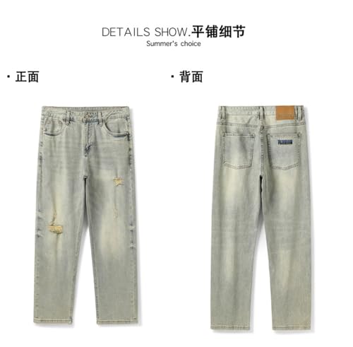 Jeans Pants Trousers Denim Vintage Distressed Style Casual Loose Straight Leg4