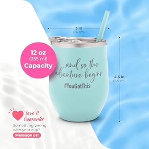 and So The Adventure Begins - Personalized Insulated Wine Tumbler with Lid – Stainless Steel Insulated Travel Mug with Straw – Graduation, Promotion, Going Away, Job Change, Teacher - Adventure Awaits and So The Adventure Begins Personalized Insulated Wine Tumbler with Lid–Stainless Steel Insulated Travel Mug with Straw–Graduation Promotion Going Away Job Change Teacher Adventure Awaits