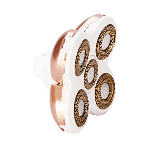 Fayle 5 Blades Women's Electric Shaver Replacement Heads, Hair Remover Replacement Head For Women Electric Legs Shaver Bikini Trimmer Replacement Blades (Rose Gold) #TOP4