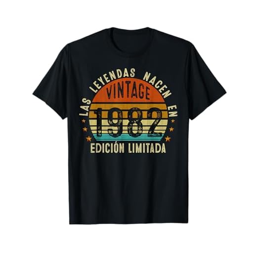 42 Años Cumpleaños Hombre Mujer Regalo Vintage 1982 Camiseta