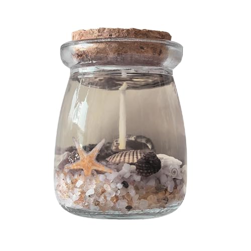 Velas de gel con temática oceánica - vela perfumada en gel | Velas de gel de estrellas de estrellas | Oceans Shell Aromatherapy Jar Velas | CONCHS CANDOLE ARIA REZZA AIR | Velas con concha