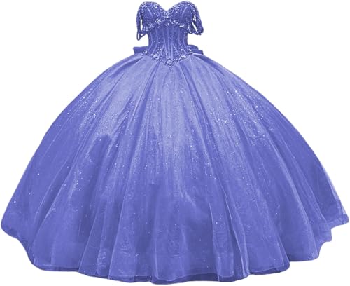 Robe de bal de fin d'année à paillettes scintillantes et perles pour fête d'anniversaire Sweet 16