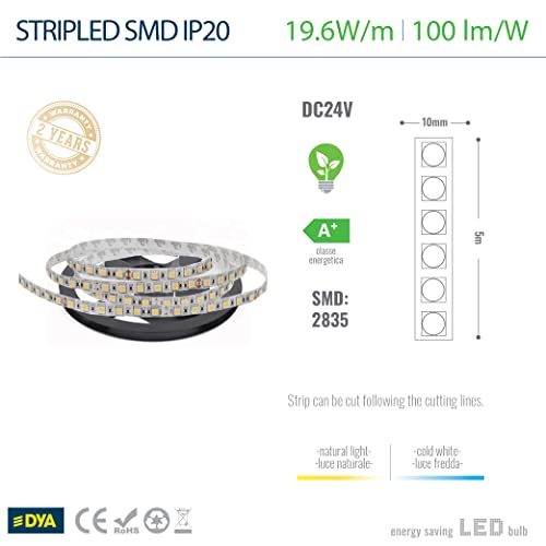 DYA - SET DI 2 STRISCE LED - 5 METRI PER STRISCIA
