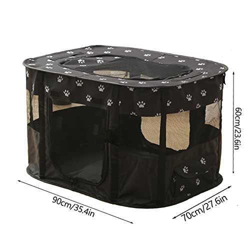 Foldable Pet Playpen Puppy Play Pen for Indoors Cute Small Dog Playpen Sturdy Playpen for Cats Outdoor xl Black  Cucciolini Doodles Foldable pet playpen puppy play pen for indoors cute small dog playpen sturdy playpen for cats outdoor xl black   cucciolini doodles