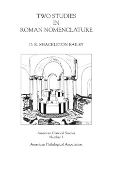 Paperback Two Studies in Roman Nomenclature Book