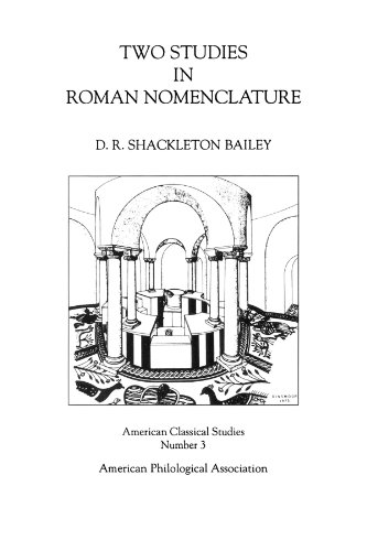 Two Studies in Roman Nomenclature 1555406661 Book Cover