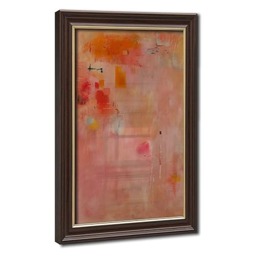 Contemporary Abstract Wall Art Sunset Pink Canvas Oil Painting Style