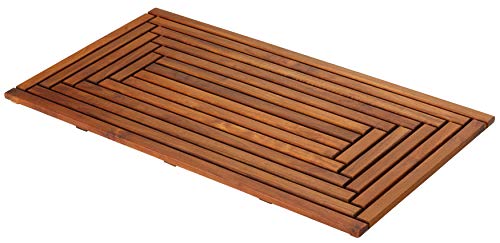 Bare Decor Giza Shower, Spa, Door Mat in Solid Teak Wood, 36" x 20" by Bare Decor - Image 2
