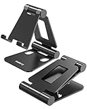 [page_title]-NULAXY Verstellbare Handy Ständer, Foldable Tablet Stand : Tisch Handy Halterung für Phone Xs Max, Xs, XR, X, 8, 7, 6 Plus, Pad Air 2 3 4, Mini 2 3 4 und 4-8 Zoll Device (Schwarz)