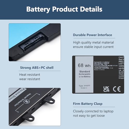 Batterie 3HWPP Dell Precision 3541 Fixation Interne Résout Panne - 4