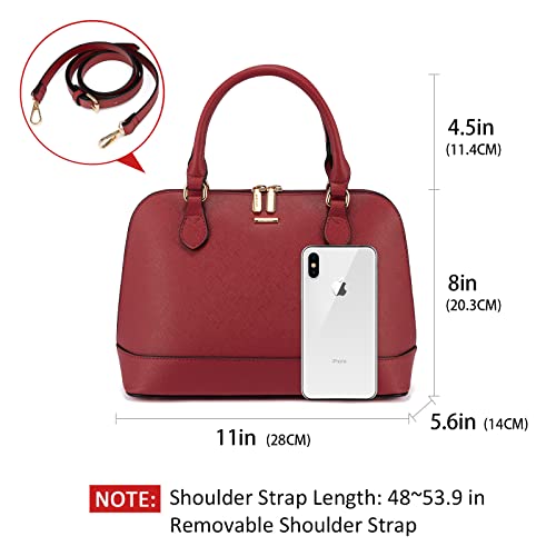 Image of LOVEVOOK Purse for Women Crossbody Bags Classic Double Zip Top Handle Dome Satchel Bag