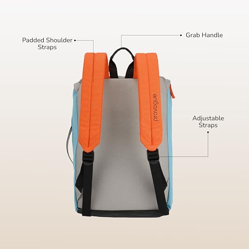 Image of Provogue Cavo Pro 14 litres everyday backpack, 15.6 inch laptop compartment, for men and women, stylish contemporary daily use college, office and outdoor bag | With organiser