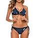 delayer Set 2 Pezzi Bikini da Donna Spazio Esterno Dell'astronave Costumi da Bagno Bikini A Triangolo con Lacci Laterali