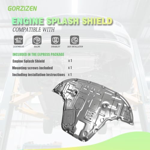 Image of Front Skid Plate for Kia K5 2021 2022 2023 2024 2025 Engine Splash Shield Heavy Duty, Impact Resistant Engine Guard Cover for K5 Underbody Guard Plate w /Screw Hardware
