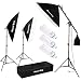 MOUNTDOG 1350W Photography Studio Softbox Lighting Kit Continuous Lighting System Photo with 4pcs E27 Bulbs Arm Holder Photo Video Soft Box Lighting Set for YouTube Filming Portrait Shooting