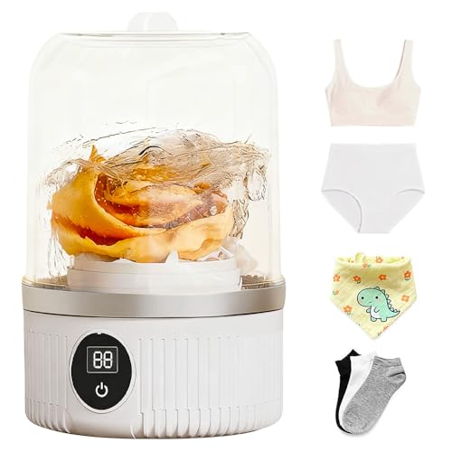 Nzkeuf Machine a Laver Portable 1L, Mini Machine a Laver Sans Fil, Rechargeable, Mini Lave Linge pour Sous-Vêtements et Petits Vêtements, Convient pour la...