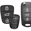 2 x draadloze afstandsbediening voor de auto, toetsenbord, 3 toetsen, compatibel met Hyundai/Kia