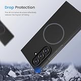 HWeggo Magnetyczne etui do Z Fold 7, z ochroną ekranu, etui Z Fold 7 [kompatybilne z ładowaniem magnetycznym], cienkie, cienkie, ochronne etui na telefon Samsung Galaxy Z Fold 7 5G, głęboka czerń