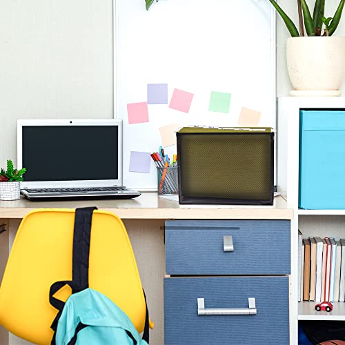 EASEPRES Organizador de arquivos para pendurar na mesa, de malha, metal, tamanho carta, caixa para a