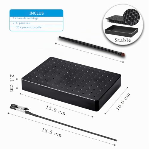 Ruimooto 20 modélisme Pinces Crocodiles, 2 Brosse et 2 Base. Troisième Main Robuste et Stable. Idéaux pour Le modélisme, Les Circuits imprimés, Le soudage et Le Bricolage – vue 2
