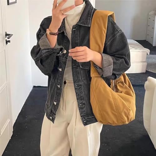 YXBQueen Crescent Crossbody Bag for Women Purses, Men Waterproof Nylon Messenger Bag, Dumpling Bag2