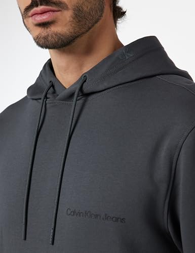 Calvin Klein Jeans Sweats à Capuche pour Homme, Gris foncé, S