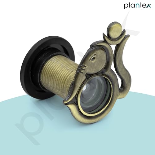 Image of Plantex Solid Brass Door Eye /Door Lens /Door Eye Viewer /Eye Hole for Main Door /180 Degree Ultra Clear Door Viewer for Safe and Secure Home /Office /Hotel - Pack of 3 (Brass Antique)