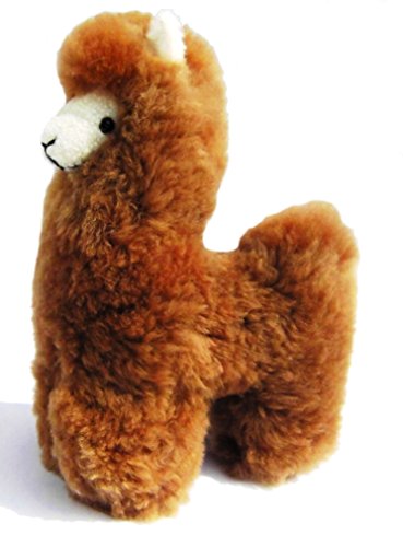 Alpacaandmore Lama Figur Kuscheltier Alpakapelz 30 cm Handgemacht in Peru