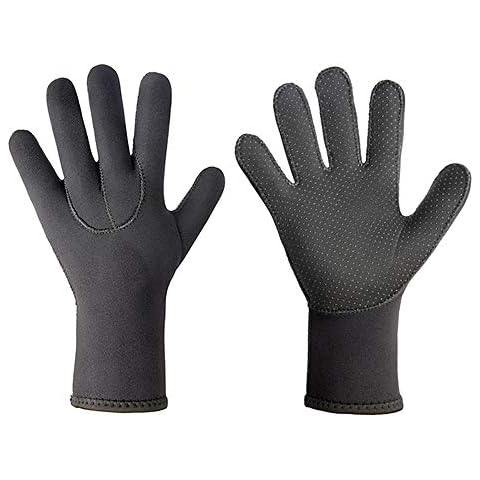 AIDIER Men Women 3mm Neoprene Wetsuit Gloves Five Finger Scuba Diving Gloves Thermal Open Water Swimming Gloves for Snorkeling Paddling Surfing Kayaking Canoeing Sailing Rowing Gloves Cover