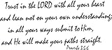 Proverbs 3:5-6 Wall Art, Trust in the Lord, All Your Heart, Make Paths Straight
