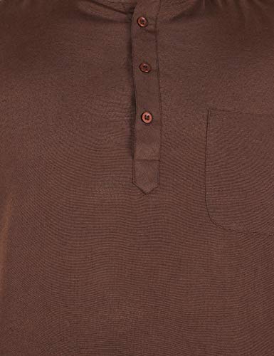 Image of LATEST CHIKAN Men's Cotton Regular Casual Strped Short Kurta Half Sleeves - (SK-LJ.DS.AS)