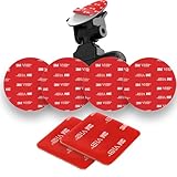 3 M Double Sided Adhesive Pads,Car Mount Sticky Pad Replacement. 3 M Sticky Dash Cam Mounting Tape.Heavy Duty Tape Sticker for Dashboard &Daily Use.Waterproof,Heat-resistant.Squares&Round,6PCS